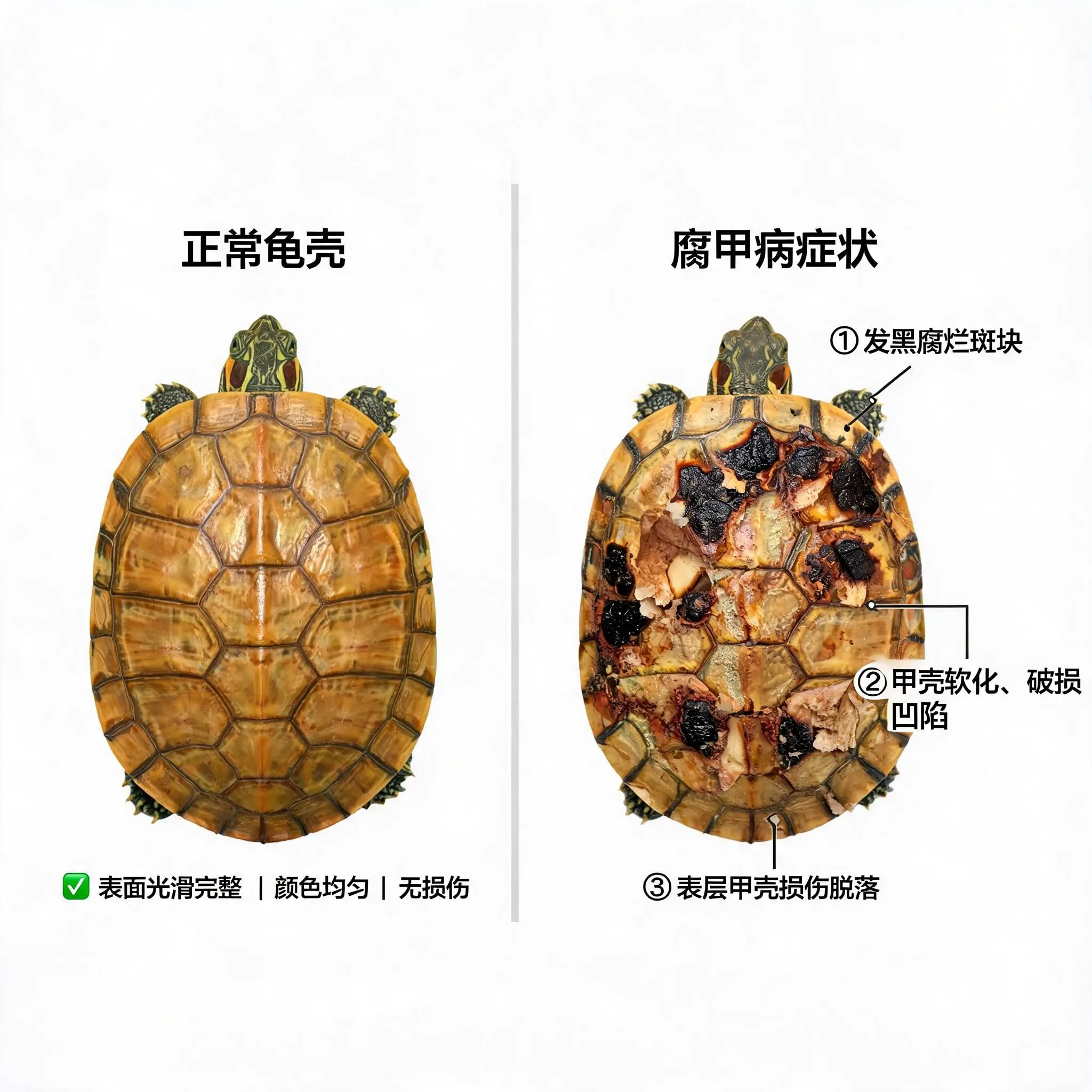 腐甲病症状识别