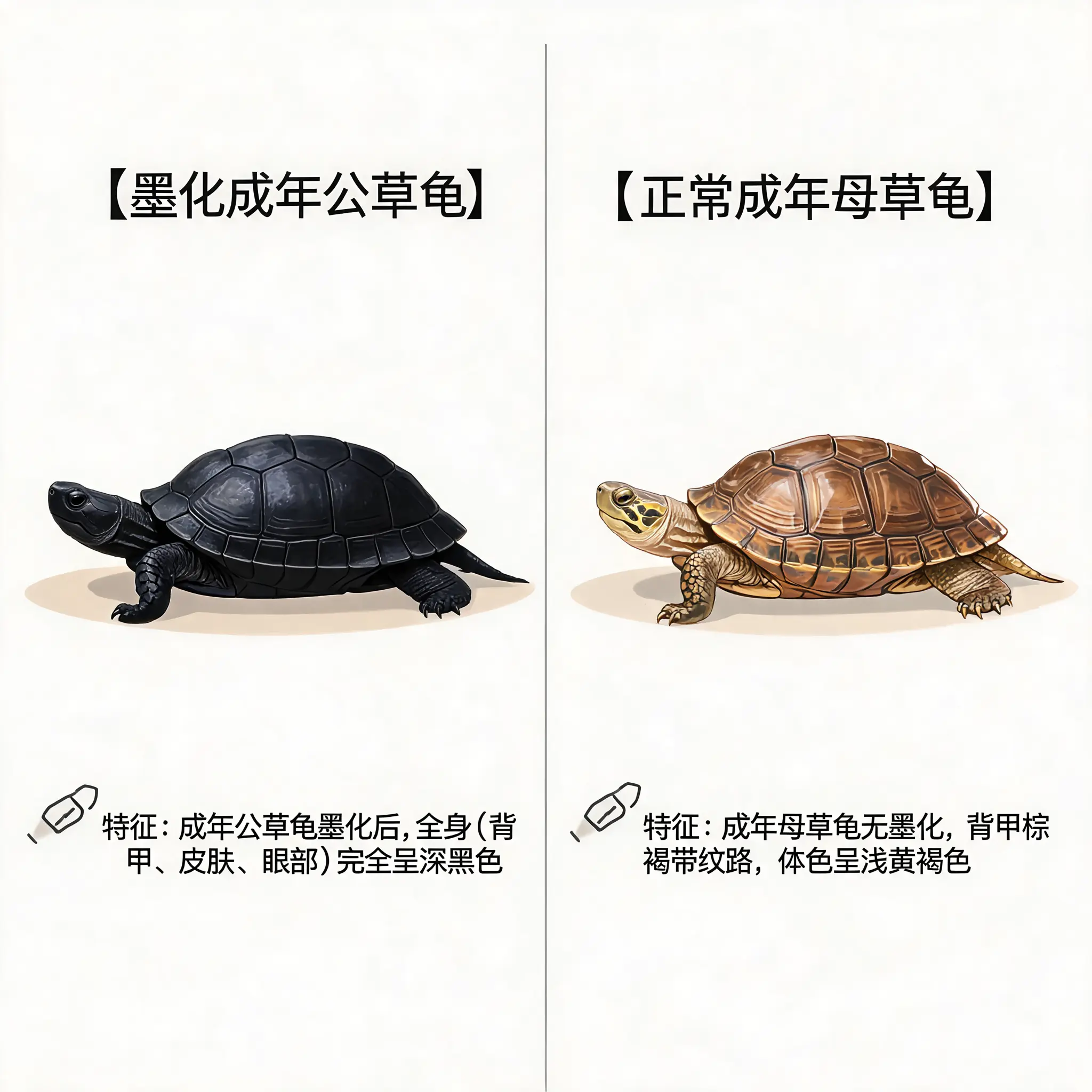 性别鉴别方法四:观察体色